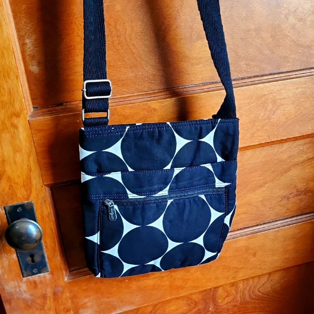 Thirty One Black and White Crossbody Bag NWOT